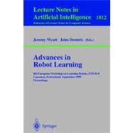 Advances in Robot Learning: 8th European Workshop on Learning Robots, Ewlr-8, Lausanne, Switzerland, September 18, 1999 : Proceedings