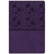 CSB Super Giant Print Reference Bible, Purple LeatherTouch, Indexed