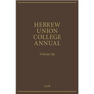 Hebrew Union College Annual 2018