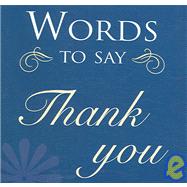 Words to Say Thank You