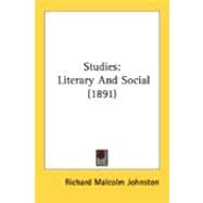 Studies : Literary and Social (1891)