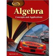 Algebra: Concepts and Applications, Student Edition
