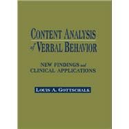 Content Analysis of Verbal Behavior: New Findings and Clinical Applications