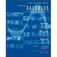 Calculus, 7th Edition, Early Transcendentals Combined, Student Resource Manual, 7th Edition,9780471441724