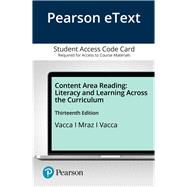 Pearson eText Content Area Reading: Literacy and Learning Across the Curriculum -- Access Card