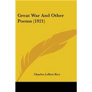 Great War And Other Poems