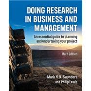 Doing Research in Business and Management: An essential guide to planning and undertaking your project