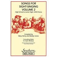 Songs for Sight Singing - Volume 2 Junior High/High School Edition SAB Book