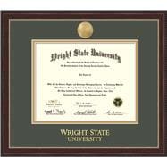 Wright State Sienna Doctorate Diploma Frame with Medallion