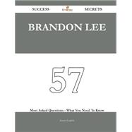 Brandon Lee: 57 Most Asked Questions on Brandon Lee - What You Need to Know