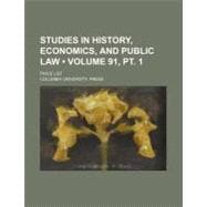 Studies in History, Economics and Public Law