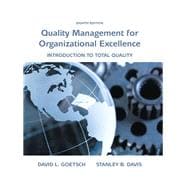 Quality Management for Organizational Excellence Introduction to Total Quality
