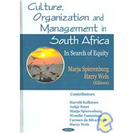 Culture, Organization, And Management In South Africa