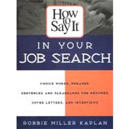 How To Say It In Your Job Search