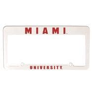 Miami University Plastic License Plate Frame