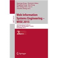 Web Information Systems Engineering – Wise 2015