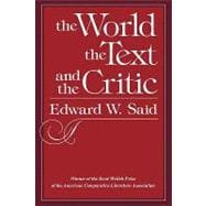 The World, the Text, and the Critic,9780674961876