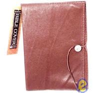 Brown Leather Bible Cover, Large: Handcrafted from Soft, Top Grain Leather of the Finest Quality and Easily Secured with a Leather Tie and Solid Pewte