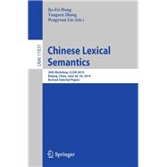 Chinese Lexical Semantics