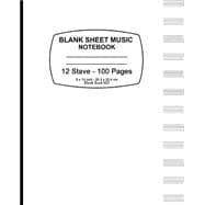 Blank Sheet Music Notebook, White Cover