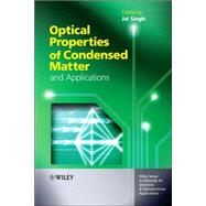 Optical Properties of Condensed Matter And Applications