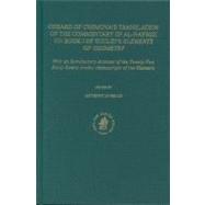 The Commentary of Al-Nayrizi on Book I of Euclid's Elements of Geometry,9780391041929
