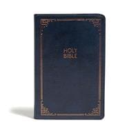 CSB Large Print Personal Size Reference Bible, Navy LeatherTouch Holy Bible