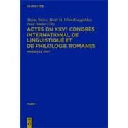 Actes Du Xxve Congres International De Linguistique Et De Philologie Romanes