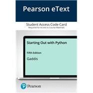 Pearson eText Starting out with Python -- Access Card
