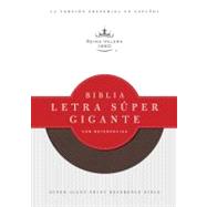 RVR 1960 Biblia Letra Súper Gigante con Referencias, marrón símil piel