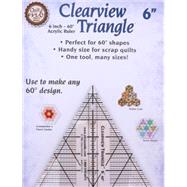 Clearview Triangle™ 6 inch - 60° Acrylic Ruler  Perfect for 60° shapes - Handy size for scrap quilts - One tool, many sizes!