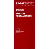 Zagatsurvey 2000 Boston Restaurants