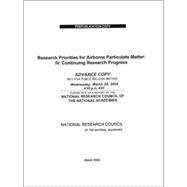 Research Priorities For Airborne Particulate Matter