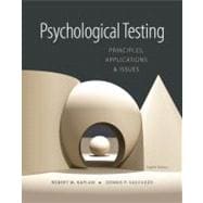 Psychological Testing Principles, Applications, and Issues