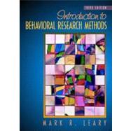 Introduction to Behavioral Research Methods,9780205322046