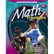 Math Triumphs, Grade 5, Student Study Guide, Book 3: Geometry, Measurement, and Algebra