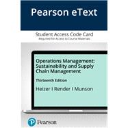 Pearson eText for Operations Management Sustainability and Supply Chain Management -- Access Card