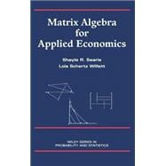 Matrix Algebra for Applied Economics,9780471322078