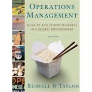 Operations Management: Quality and Competitiveness in a Global Environment, 5th Edition