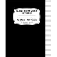 Blank Sheet Music Notebook, Black Cover