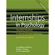 Internships in Psychology: The APAGs Workbook for Writing Successful Applications and Finding the Right Fit