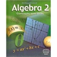 Holt Mcdougal Concepts and Skills : Student Edition Algebra 2 2008