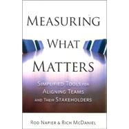 Measuring What Matters : Simplified Tools for Aligning Teams and Their Stakeholders