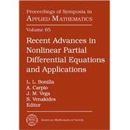 Recent Advances in Nonlinear Partial Differential Equations and Applications