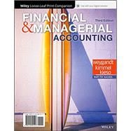 Financial & Managerial Accounting, 3e WileyPLUS +Loose-leaf