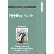 NEW MyHistoryLab without Pearson eText -- Standalone Access Card -- for Visions of America