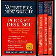 Webster's New World Dictionary, Thesaurus, Style Guide Pocket Desk Set