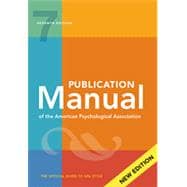 Publication Manual of the American Psychological Association (Hardcover)