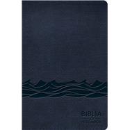 Mass Market RVR 1960 Biblia del Pescador letra grande, azul medianoche símil piel
