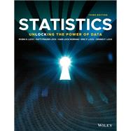 Statistics: Unlocking the Power of Data, Third Edition WileyPLUS Single-term